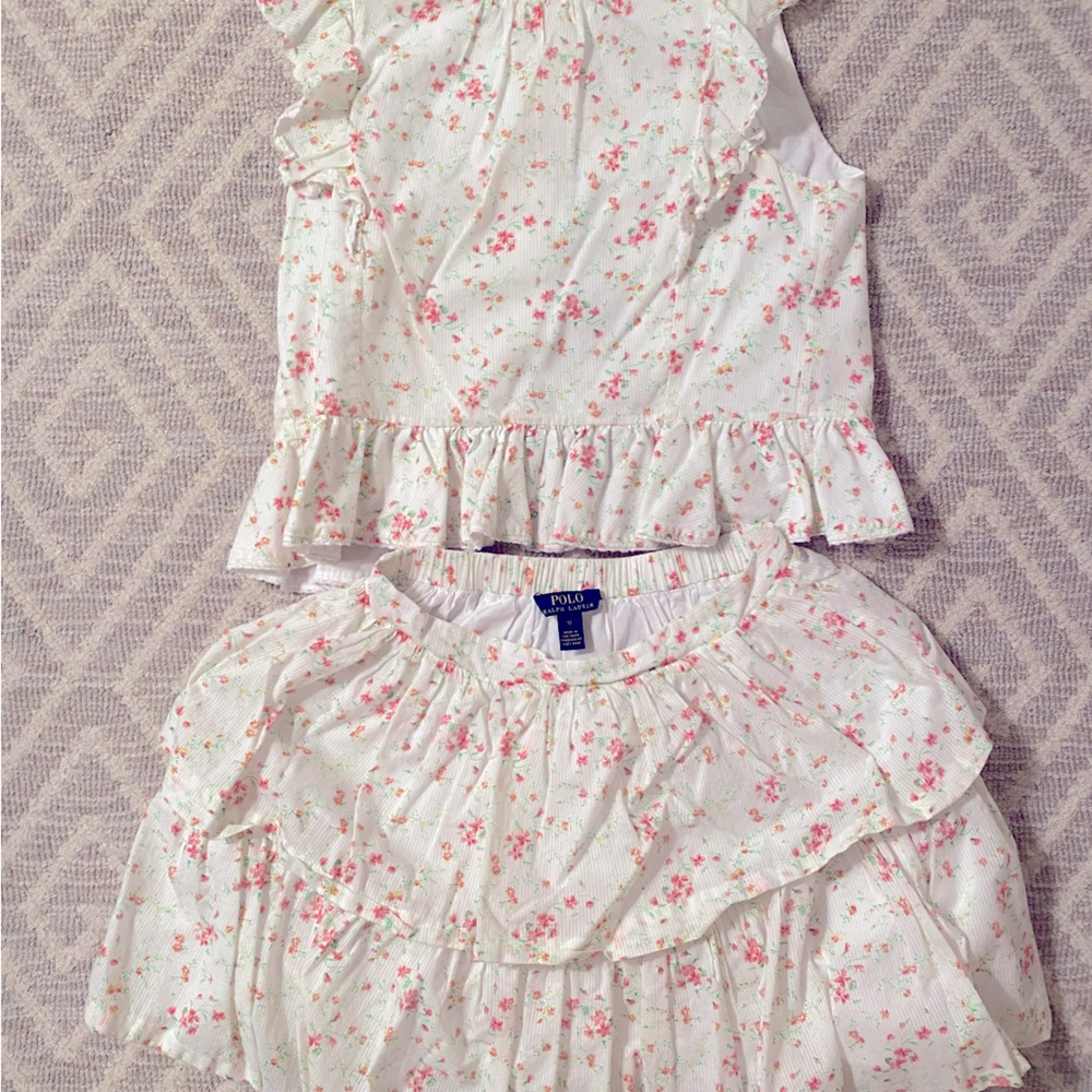 Polo Ralph Lauren cotton top and skirt set